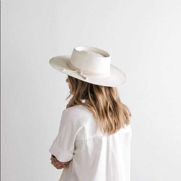 Gigi Pip Bre Pork Pie Straw Hat - Picture 3 of 8